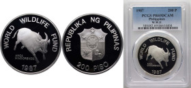 Philippines Republic 1987 200 Piso (WWF) Silver (.925) Royal Mint (25000) 25g PCGS PR 69 KM 248 Schön 89
