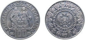 Poland People's Republic 1966 MW 100 Złotych (Polish Millennium) Silver (.900) Warsaw Mint (196859) 20.2g AU Y 57 ParM 268 Fischer Po OB093