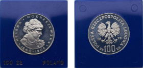 Poland People's Republic 1975 MW 100 Złotych (Helena Modrzejewska) Silver (.625) Warsaw Mint (60158) 16.5g PF Y 78 ParM 272 Fischer Po K005