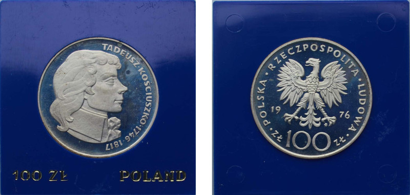 Poland People's Republic 1976 MW 100 Złotych (Tadeusz Kosciuszko) Silver (.625) ...