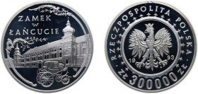 Poland Third Republic 1993 MW 300 000 Złotych (Zamek w Łańcucie) Silver (.999) Warsaw Mint (20000) 31.1g PF Y 249