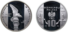 Poland Third Republic 2000 MW 10 Złotych (Muzeum Polskie w Rapperswilu) Silver (.925) Warsaw Mint (25000) 14.14g PF Y 403
