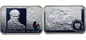 Poland Third Republic 2004 MW 20 Złotych (Stanisław Wyspiański) ¨With Green Box¨ Silver (.925) (paints: red, yellow, green, blue) Warsaw Mint (80000) ...