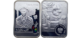 Poland Third Republic 2005 MW 20 Złotych (Tadeusz Makowski) ¨With Green Box¨ Silver (.925) (paints: red, yellow, green, blue) Warsaw Mint (70000) 28.2...