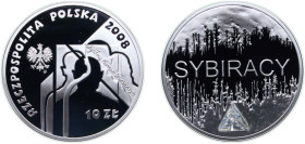 Poland Third Republic 2008 MW 10 Złotych (Siberian Exiles) Silver (.925) (cubic zirconia) Warsaw Mint (135000) 14.14g PF Y 639