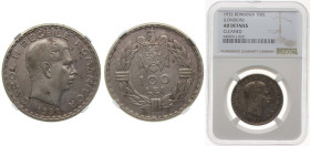 Romania Kingdom 1932 100 Lei - Carol II Silver (.500) (16400000) 14g NGC AU Cleaned KM 52 Schön 59