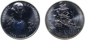 Slovakia Republic 1996 200 Korún (Móric Beňovský) Silver (.750) (21400) 20g BU KM 34