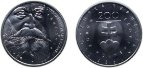 Slovakia Republic 1997 200 Korún (Svetozár Hurban Vajanský) Silver (.750) (17400) 20g BU KM 37