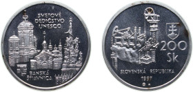 Slovakia Republic 1997 200 Korún (Banská Štiavnica) Silver (.750) (16500) 20g BU KM 38