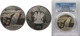 South Africa Republic 1998 2 Rand (African Penguin) Silver (.925) (2053) 33.63g PCGS PR66 Top Pop KM 179 Hern Nl10