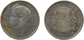 Spain Kingdom 1899 *18-99 SGV 5 Pesetas - Alfonso XIII (3rd portrait) Silver (.900) Madrid Mint (13930000) 25g UNC KM 707