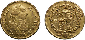 Spain Kingdom 1774 M PJ ½ Escudo - Carlos III (2nd type) Gold (.901) Madrid Mint (943427) 1.8g XF KM 415