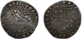 Spain Kingdom of Castile and Aragon 1497 - 1504 T M 1 Real - Ferdinandus V and Elisabet I Silver (.931) Toledo Mint 3.25g VF