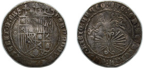 Spain Kingdom of Castile and Aragon 1497-1504 G 1 Real - Ferdinandus V and Elisabet I Silver (.931) Granada Mint 2.92g VF