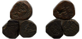 Sri Lanka Dutch Ceylon colony 1789-1792 1 Stuiver (3 Lots) Copper VF KM 26