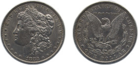 United States Federal republic 1883 O 1 Dollar "Morgan Dollar" Silver (.900) (.100 copper) New Orleans Mint (8725000) 26.73g AU KM 110