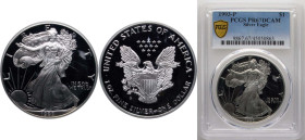 United States Federal republic 1993 P 1 Dollar "American Silver Eagle" (Bullion Coin) Silver (.999) Philadelphia Mint (403625) 31.103g PCGS PR 67 KM 2...