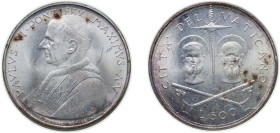 Vatican City City State 1967 500 Lire - Paul VI Silver (.835) Rome Mint (110000) 11g BU KM 99