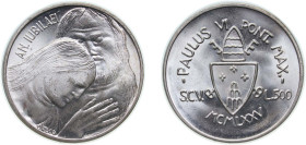 Vatican City City State 1975 500 Lire - Paul VI (Holy Year - Forgiveness) Silver (.835) Rome Mint (200000) 11g BU KM 131