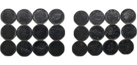 Vatican City City State 1970-1990 50 Lire (12 Lots) Stainless steel Rome Mint UNC