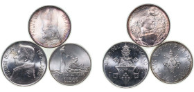 Vatican City City State 1966-1978 (3 Lots) 500 & 1000 Lire Silver (.835) Rome Mint BU