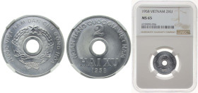 Vietnam North Vietnam Democratic Republic 1958 2 Xu Aluminium 1.22g NGC MS 65 KM 6 Schön 62