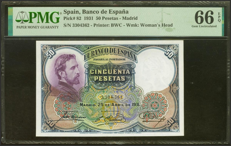 50 Pesetas. 25 de Abril de 1931. Sin serie. (Edifil 2021: 359, Pick: 82). Raro e...