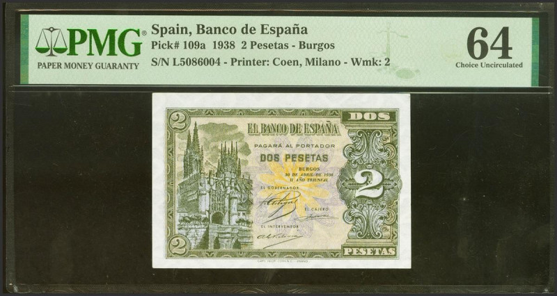 2 Pesetas. 30 de Abril de 1938. Serie L. (Edifil 2021: 429a, Pick: 109a). SC. En...