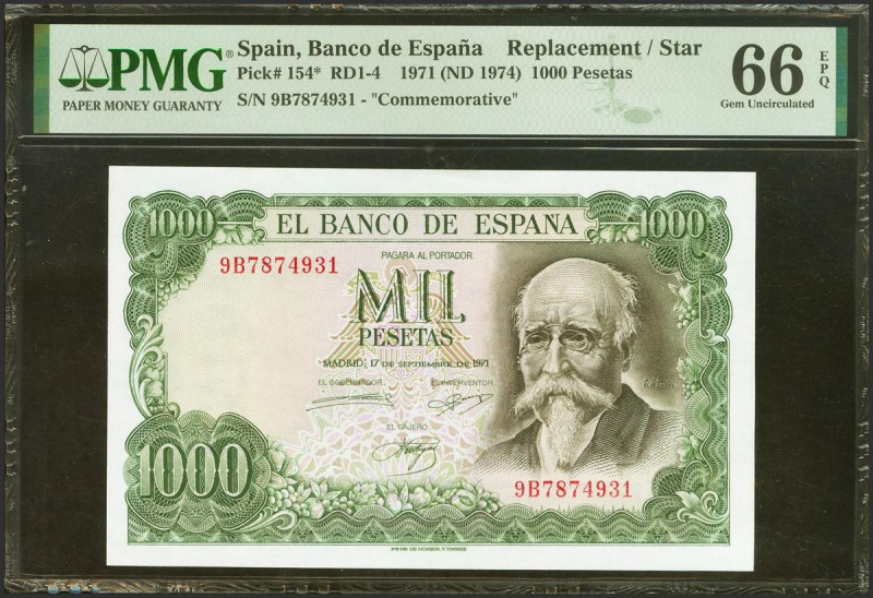 1000 Pesetas. 17 de Septiembre de 1971. Serie especial 9B. (Edifil 2021: 474d, P...