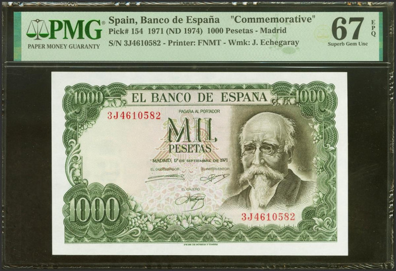 1000 Pesetas. 17 de Septiembre de 1971. Serie 3J. (Edifil 2021: 474c, Pick: 154)...