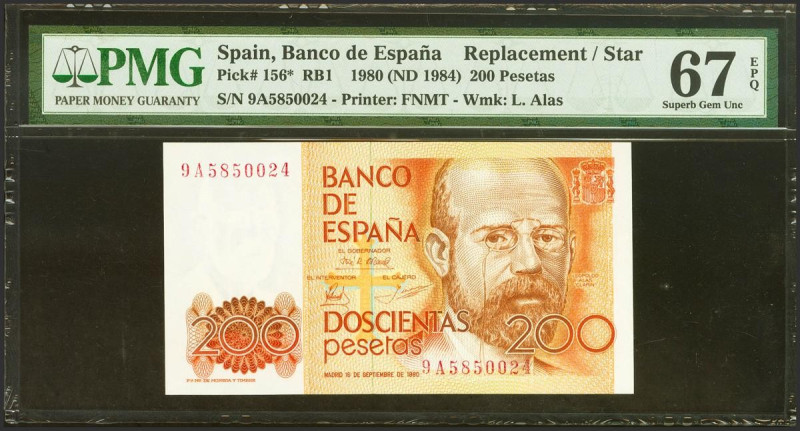 200 Pesetas. 16 de Septiembre de 1980. Serie especial 9A. (Edifil 2021: 480b, Pi...