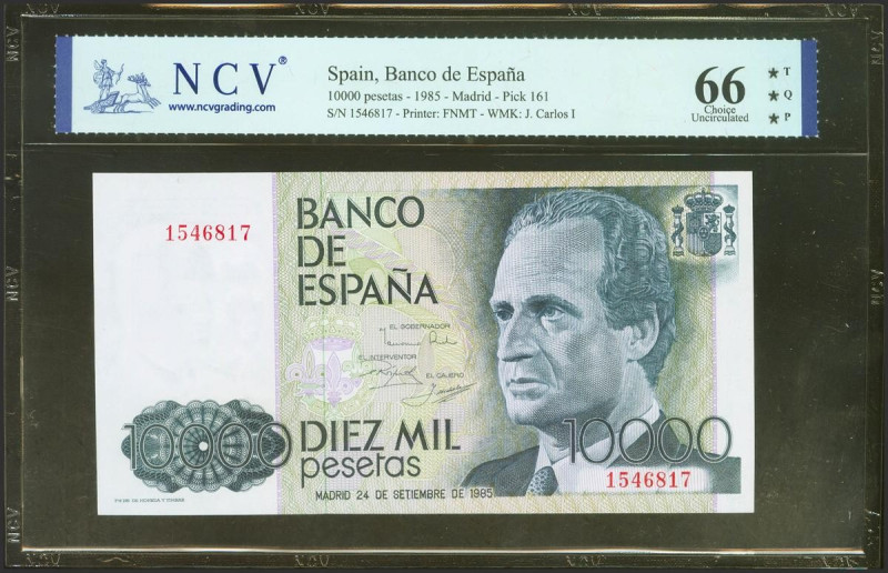 10000 Pesetas. 24 de Septiembre de 1985. Sin serie. (Edifil 2021: 481, Pick: 161...