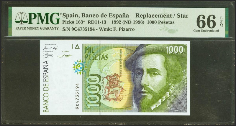 1000 Pesetas. 12 de Octubre de 1992. Serie especial 9C. (Edifil 2021: 483d, Pick...