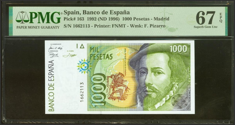 1000 Pesetas. 12 de Octubre de 1992. Sin serie. (Edifil 2021: 483, Pick: 163). A...