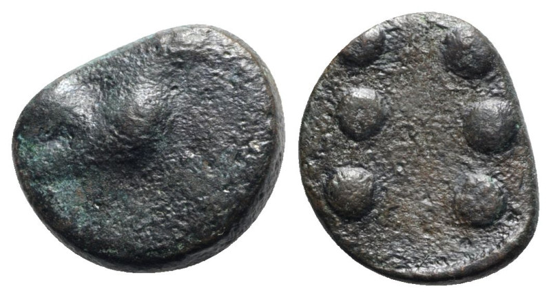 Sicily, Panormos as Ziz, c. 415-405 BC. Æ Hemilitron or Hexonkion (22mm, 8.23g)....