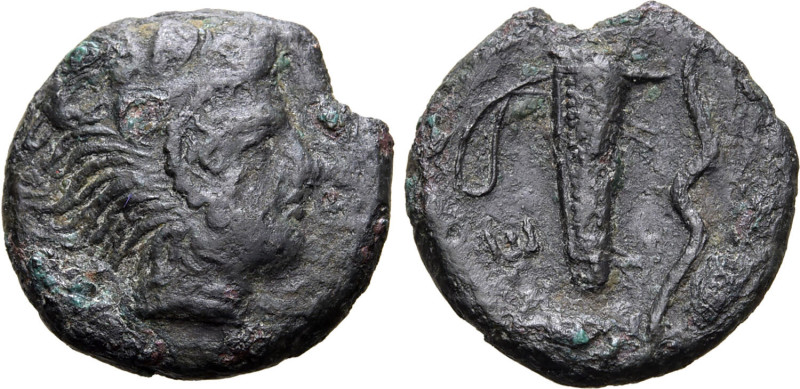 Sicily, Selinos, c. 415/2-409 BC. Æ Hexas or Hemilitron (15mm, 2.78g, 7h). Head ...