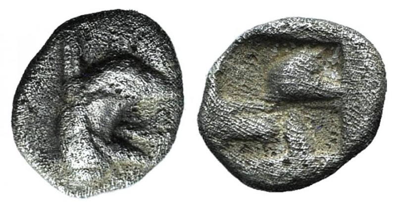 Ionia, Teos, late 6th-early 5th century BC. AR Tetartemorion (6mm, 0.25g). Head ...