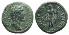 Antoninus Pius (138-161). Thrace, Philippopolis. Æ (17mm, 4.68g, 1h). Laureate head r. R/ Dionysus standing l., holding cantharus and thyrsus. Varbano...