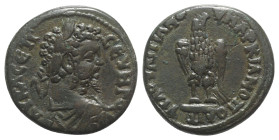 Septimius Severus (193-211). Moesia Inferior, Marcianopolis. Æ (27mm, 12.56g, 12h). Flavius Ulpianus, consular legate, 210-1. Laureate, draped and cui...