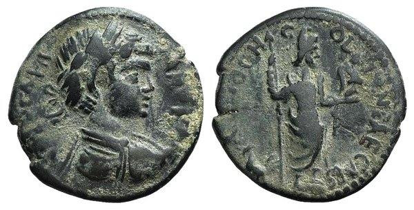 Caracalla (198-217). Pisidia, Antioch. Æ (23mm, 5.91g, 6h). Laureate, draped and...