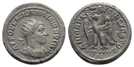 Philip I (244-249). Seleucis and Pieria, Antioch. BI Tetradrachm (26mm, 11.48g, 6h). AD 248-9. Radiate and cuirassed bust r. R/ Eagle standing l., wit...