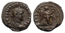 Numerian (283-284). Egypt, Alexandria. BI Tetradrachm (19mm, 8.80g, 12h), year 3 of Carus (283). Laureate, draped and cuirassed bust r. R/ Nike advanc...
