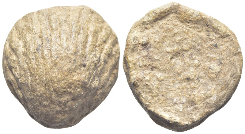 Anonymous, c. 6th-4th century BC. Cast PB Aes Formatum (30mm, 57.45g). Scallop s...