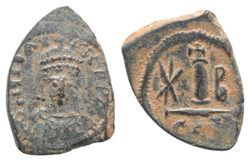 Maurice Tiberius (582-602). Æ 10 Nummi (19mm, 2.13g, 7h). Constantinople, 582-60...