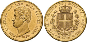 Savoia. Carlo Alberto re di Sardegna, 1831-1849. 
Da 20 lire 1839 Torino. Pagani 189. MIR 1045o. Friedberg 1142. Migliore di Spl

In slab NGC MS 60...