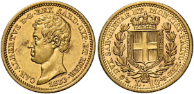 Savoia. Carlo Alberto re di Sardegna, 1831-1849. 
Da 10 lire 1833 Genova. Pagani 211. MIR 1046a. Friedberg 1145. Molto rara. Spl

In slab NGC AU 58...