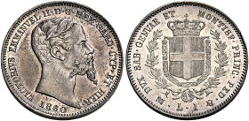 Savoia. Vittorio Emanuele II re di Sardegna, 1849-1861. 
Lira 1860 Milano. Pagani 416. MIR 1059p. q.Fdc

In slab NGC MS 62, cert. n. 6638958005.