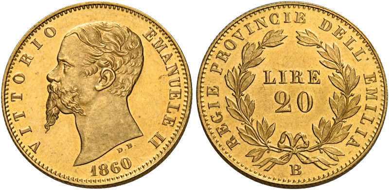 Savoia. Vittorio Emanuele II re eletto, 1859-1861. 
Da 20 lire 1860 Bologna. Pa...