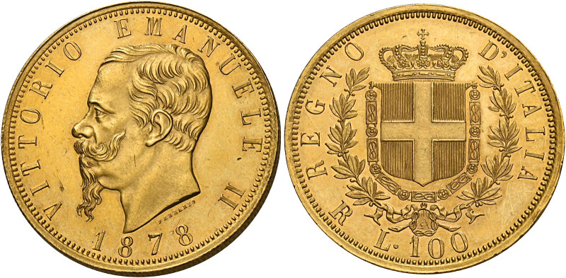 Savoia. Vittorio Emanuele II re d’Italia, 1861-1878.
Da 100 lire 1878 Torino. P...