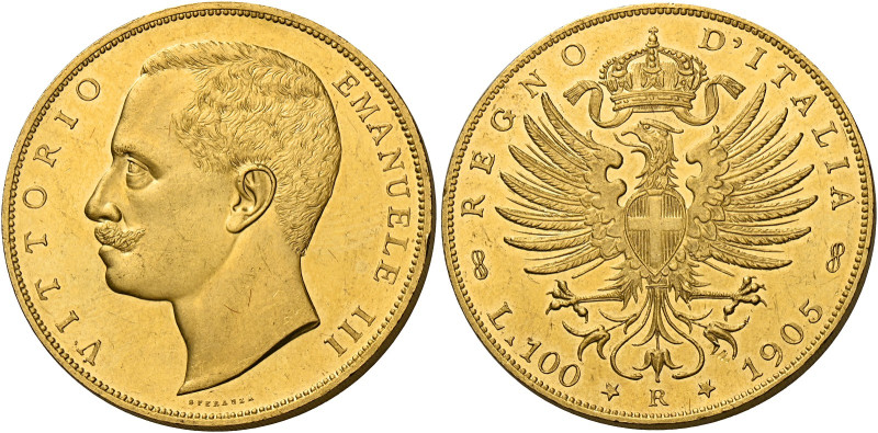 Savoia. Vittorio Emanuele III re d’Italia, 1900-1946. 
Da 100 lire 1905. Pagani...